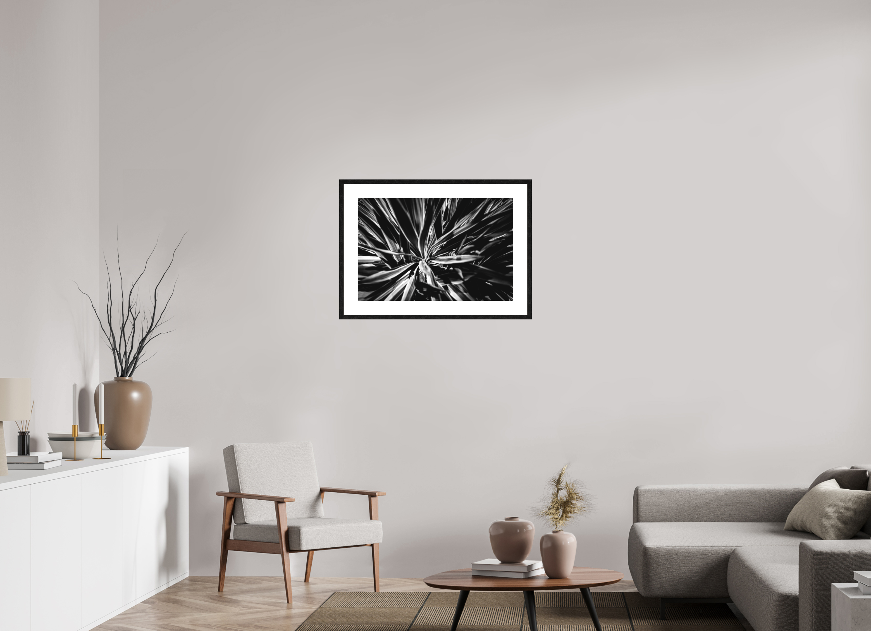 75 x 50 cm, Framed Passepartout (Hahnemühle Photo Rag Baryta) In Bloom NEW