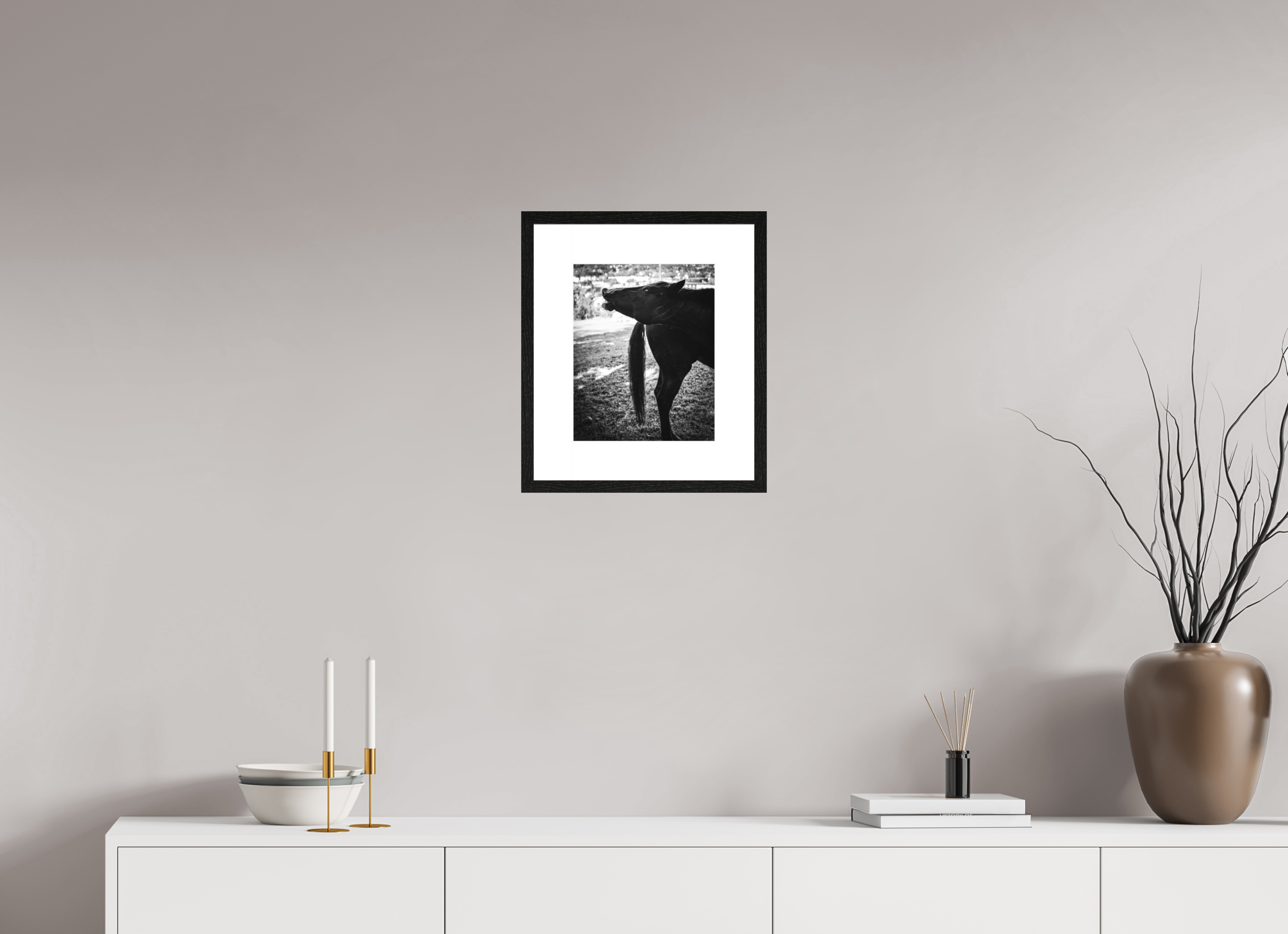 25 x 31,1 cm, Framed Passepartout (Hahnemühle Photo Rag Baryta) Two NEW