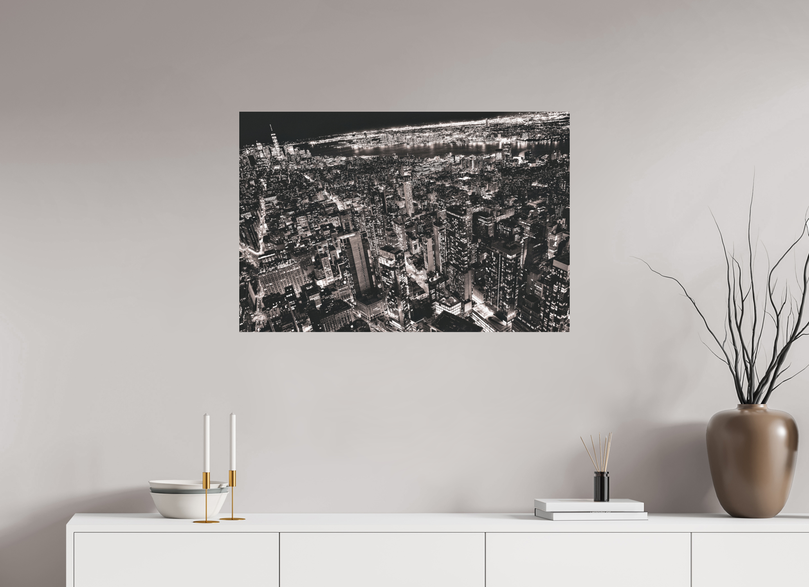 90 x 60 cm, Fine Art auf Alu-Dibond New York Nights 1