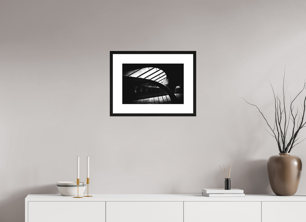 45 x 30 cm, Framed Passepartout (Hahnemühle Photo Rag Baryta) Light NEW