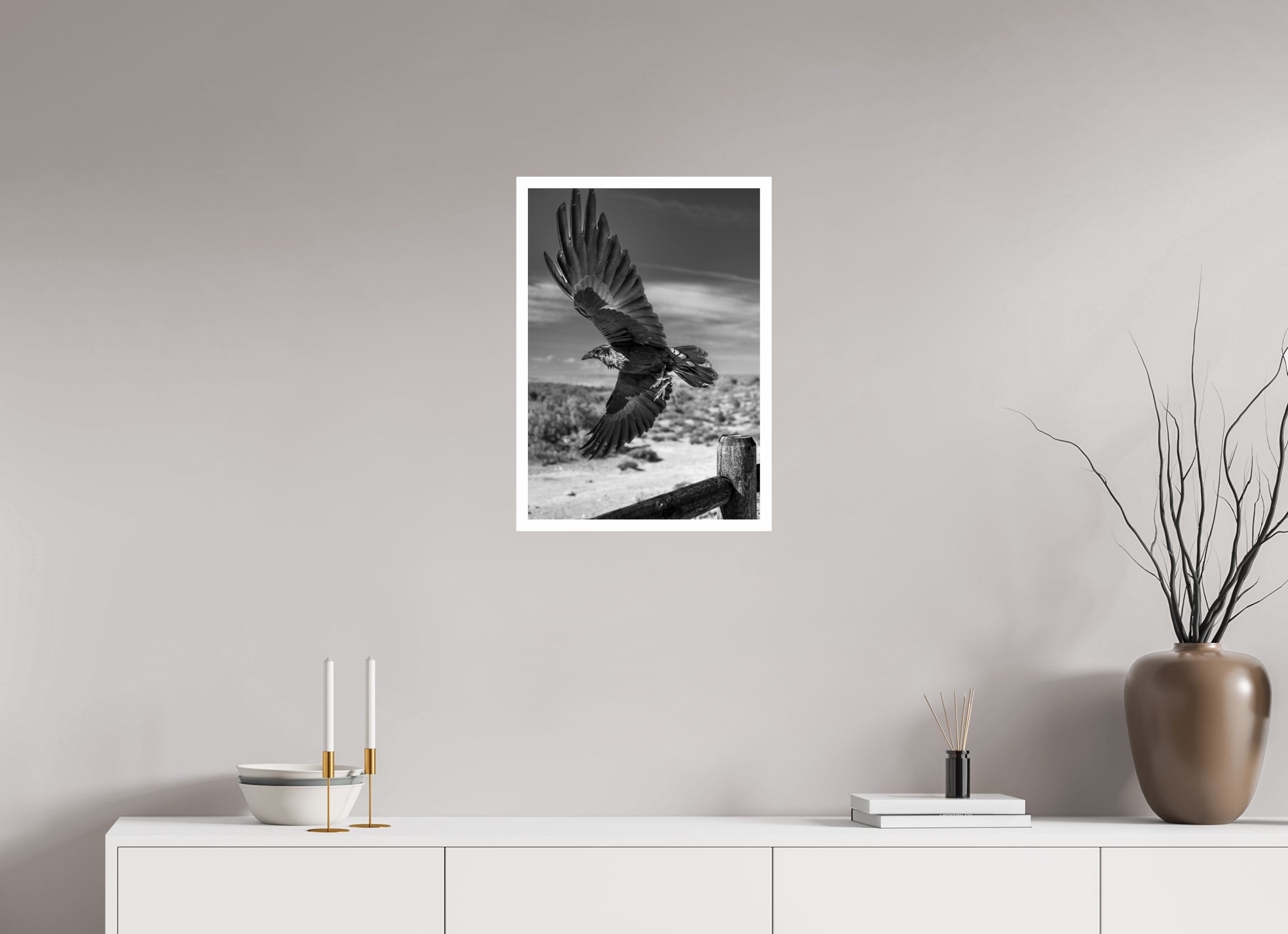 40 x 57,1 cm, Unframed (Hahnemühle Photo Rag Baryta) Raven's Flight NEW