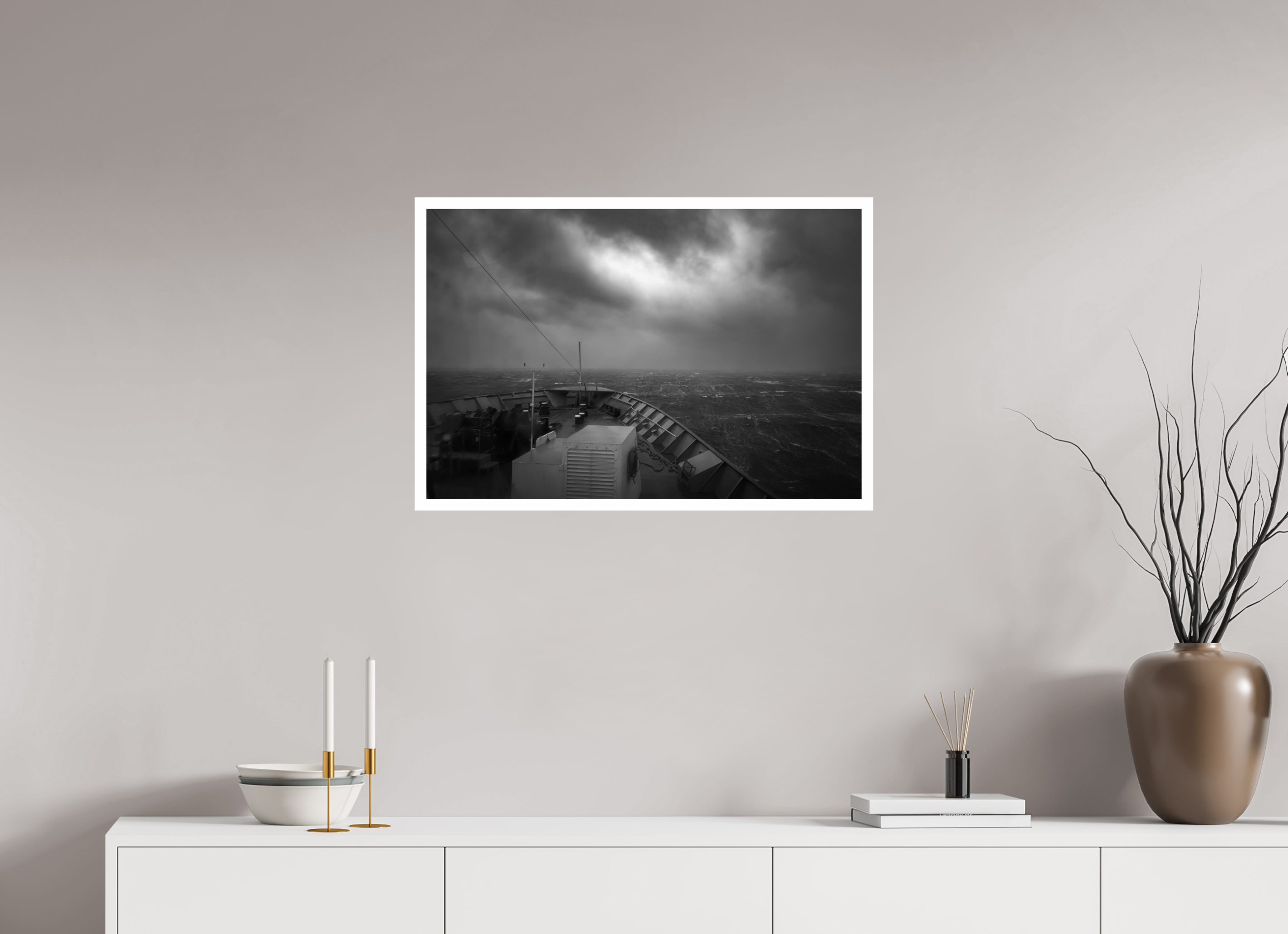 75 x 50 cm, Unframed (Hahnemühle Photo Rag Baryta) Storm on the Alaska Ferry NEW