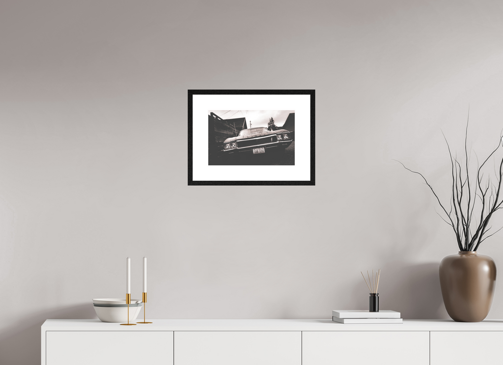 38,7 x 25 cm, Framed Passepartout (Hahnemühle Photo Rag Baryta) Vintage NEW