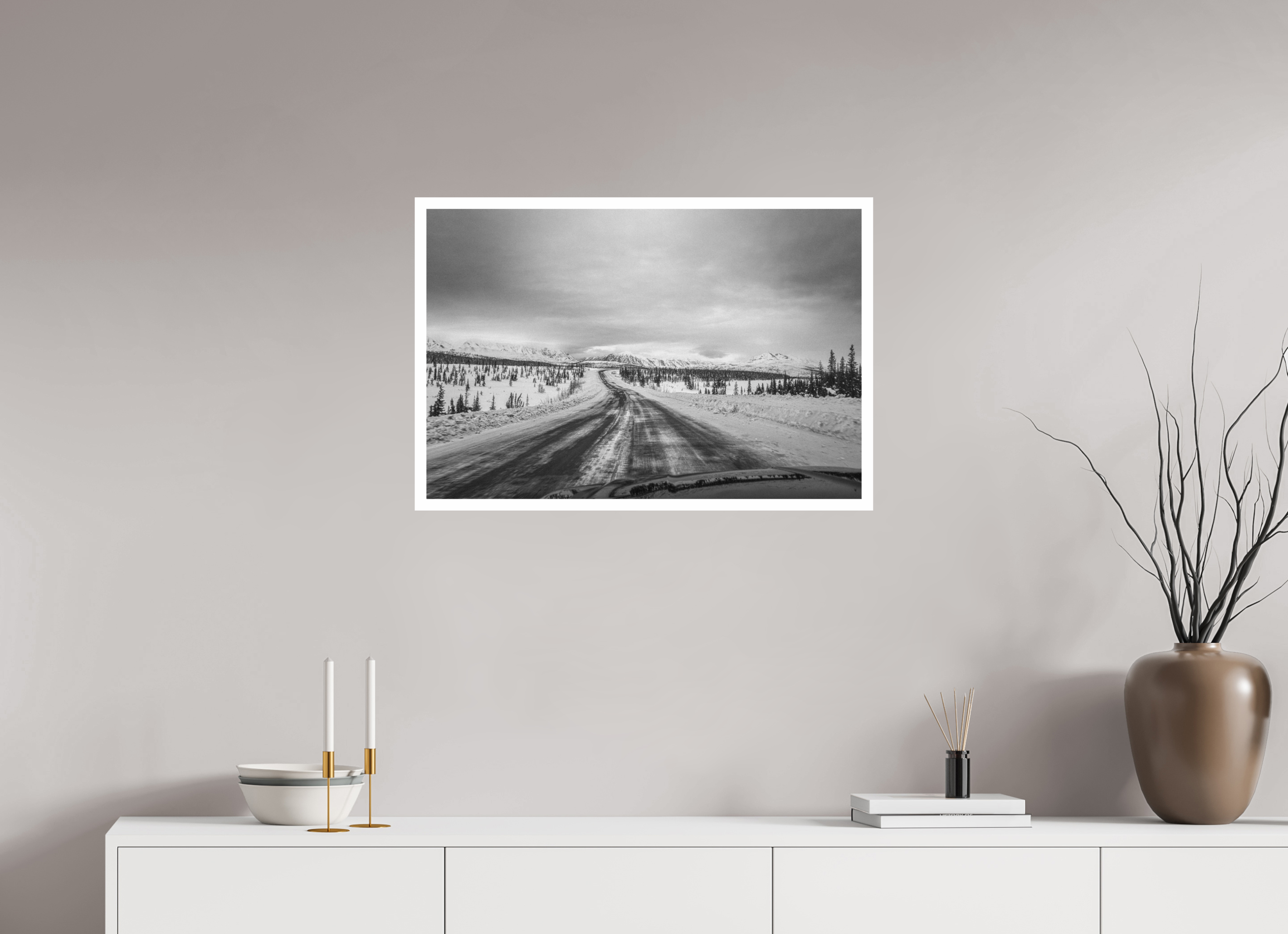 75 x 50 cm, Unframed (Hahnemühle Photo Rag Baryta) George Parks Highway NEW