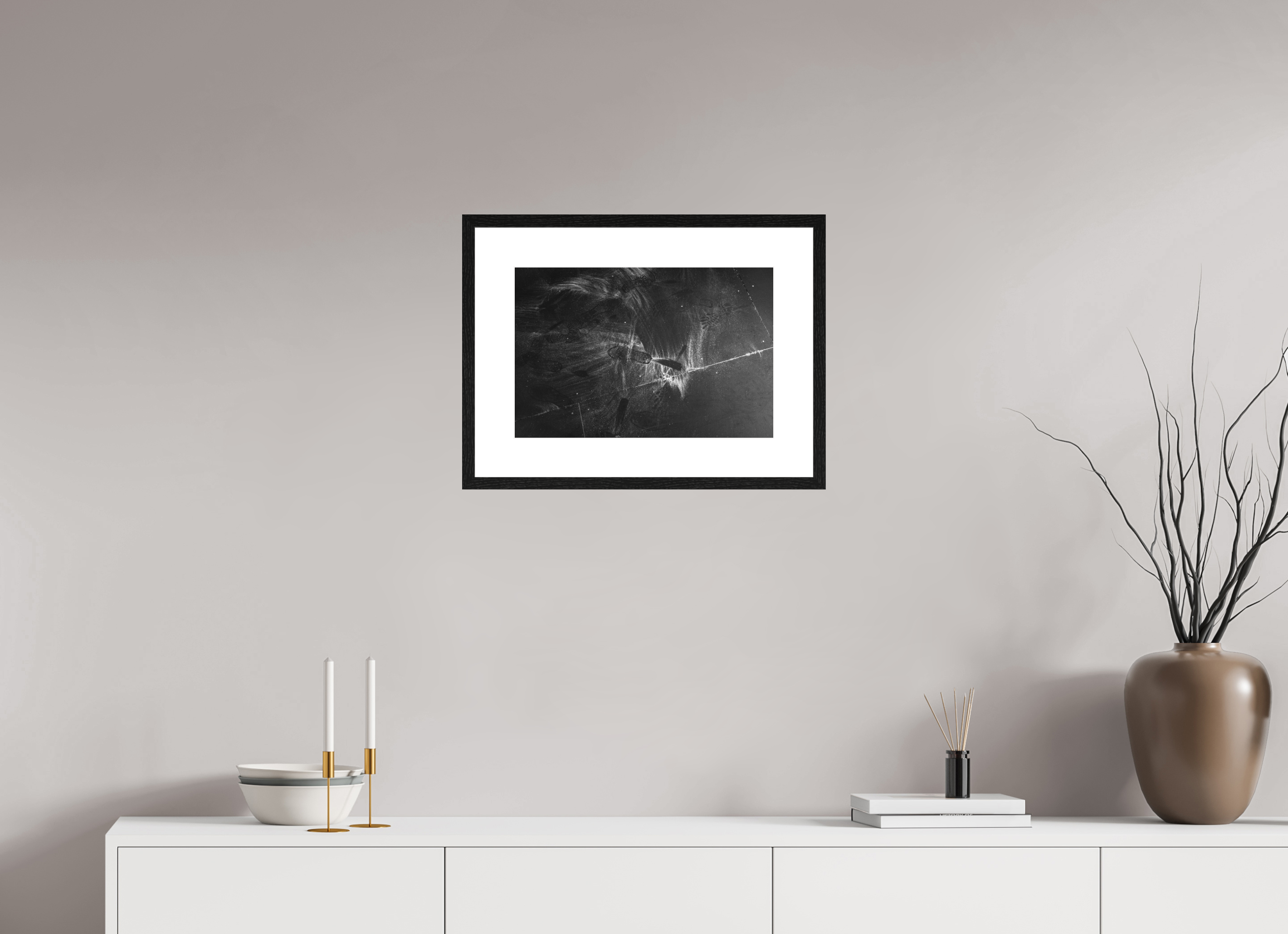 45 x 30 cm, Framed Passepartout (Hahnemühle Photo Rag Baryta) Fade NEW
