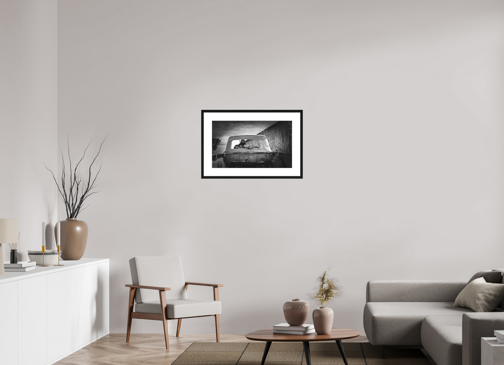 66,9 x 40 cm, Framed Passepartout (Hahnemühle Photo Rag Baryta) Remember NEW