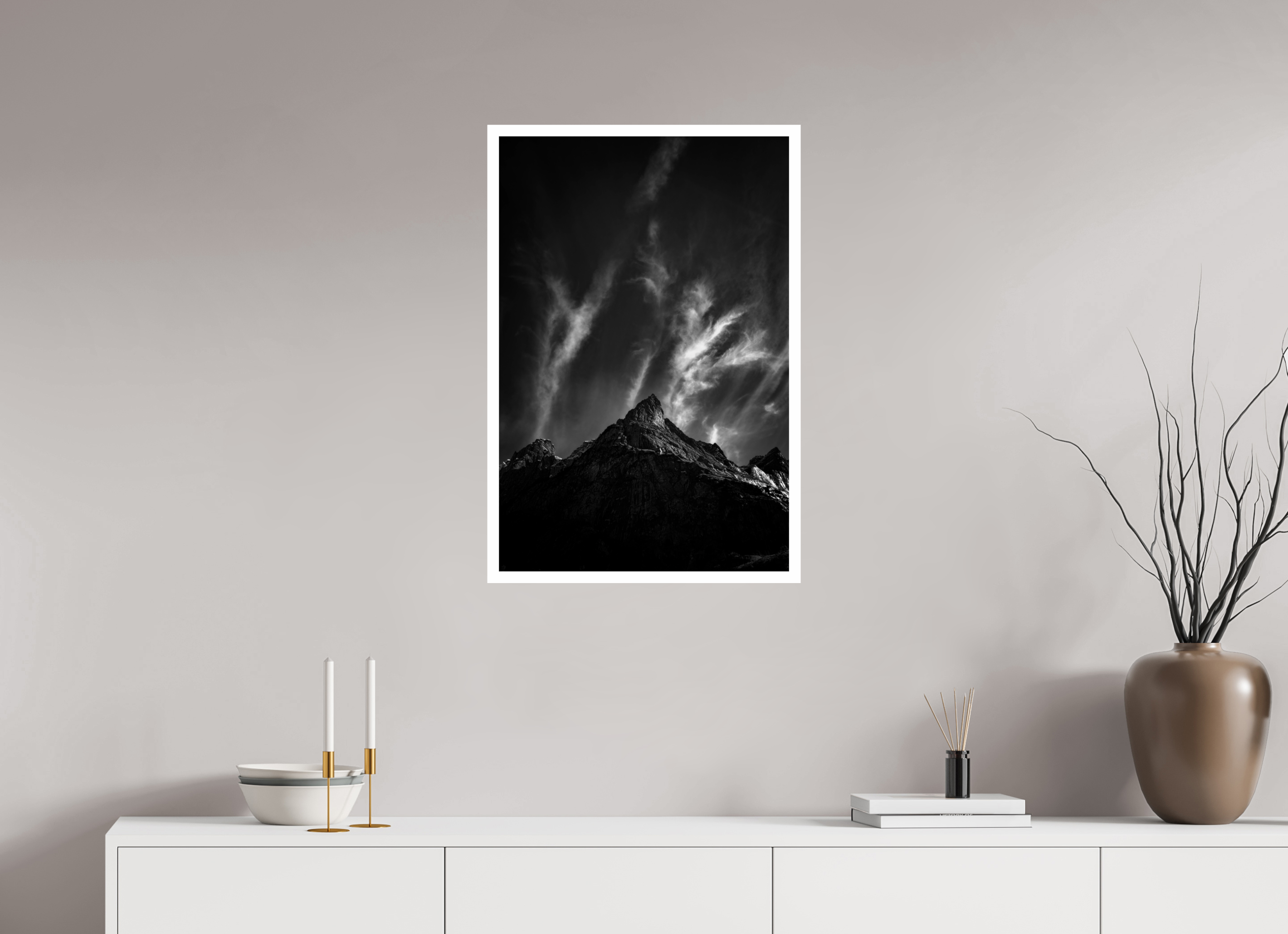 50 x 75 cm, Unframed (Hahnemühle Photo Rag Baryta) Schreckhorn NEW