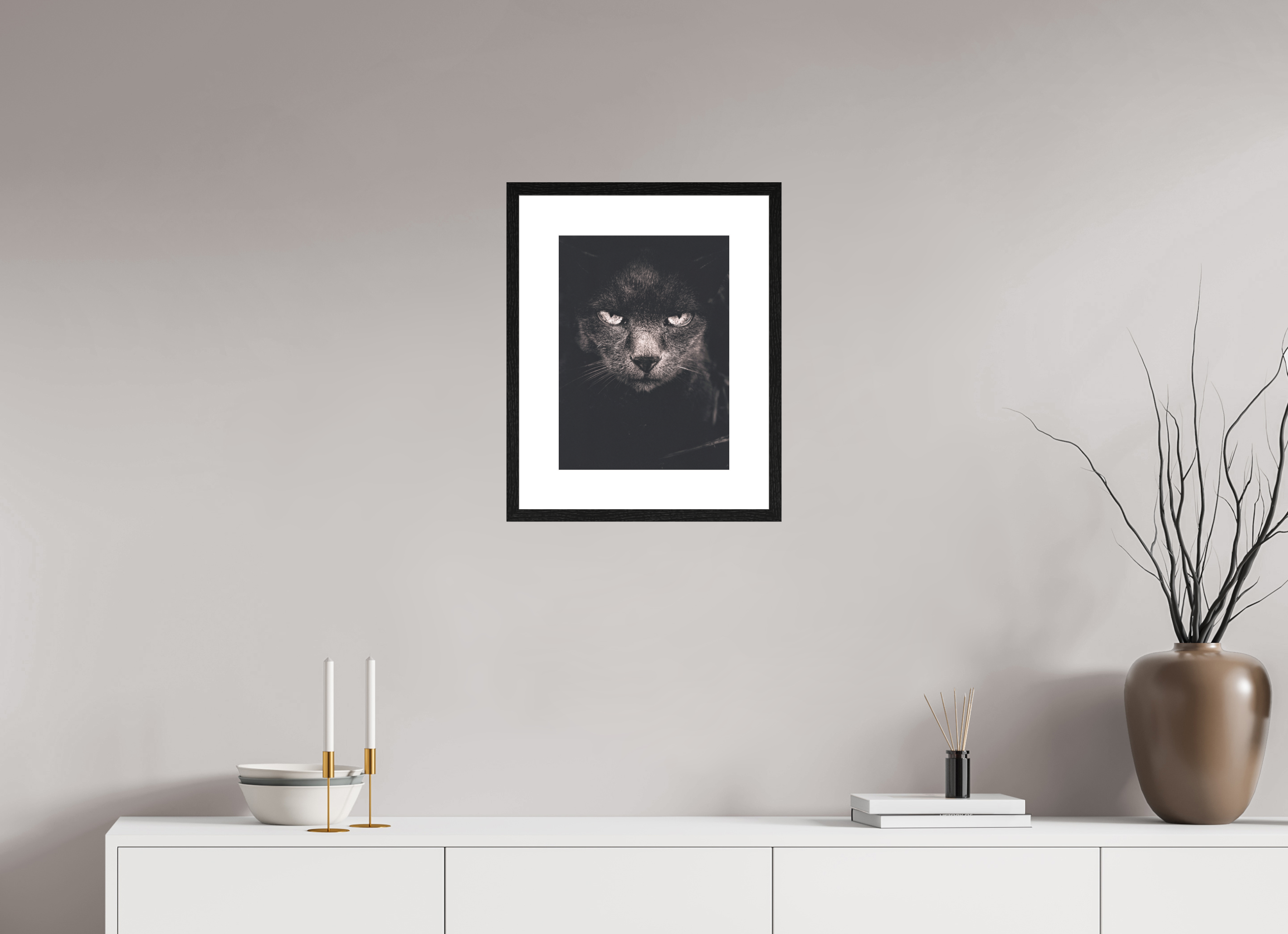 30 x 40,9 cm, Framed Passepartout (Hahnemühle Photo Rag Baryta) PE