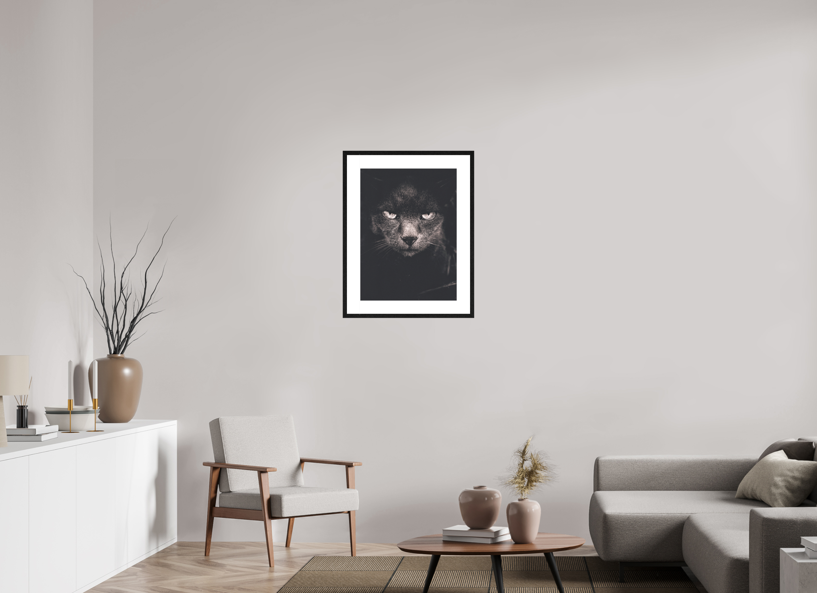 50 x 68,1 cm, Framed Passepartout (Hahnemühle Photo Rag Baryta) PE