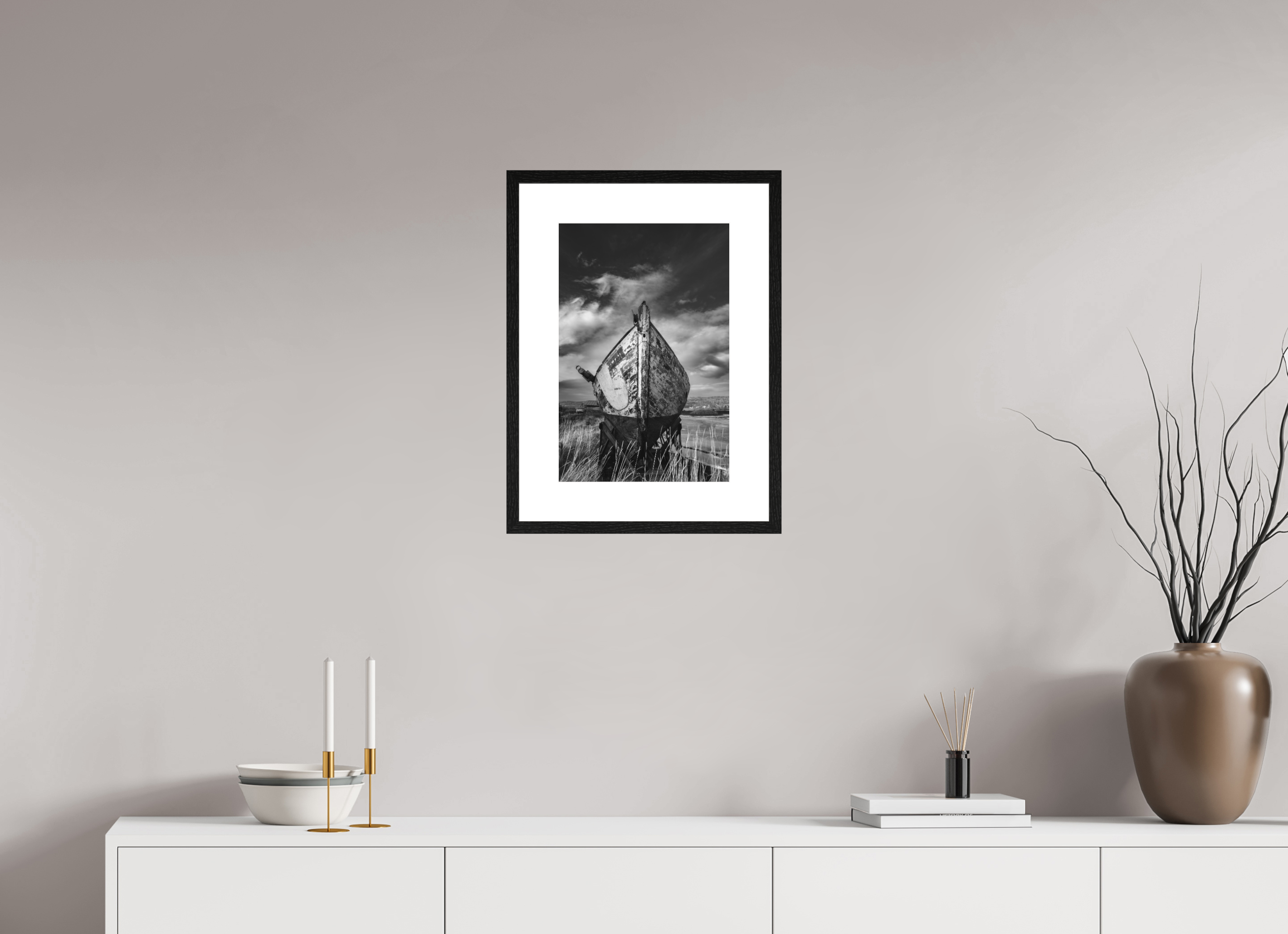 30 x 45 cm, Framed Passepartout (Hahnemühle Photo Rag Baryta) Rest NEW
