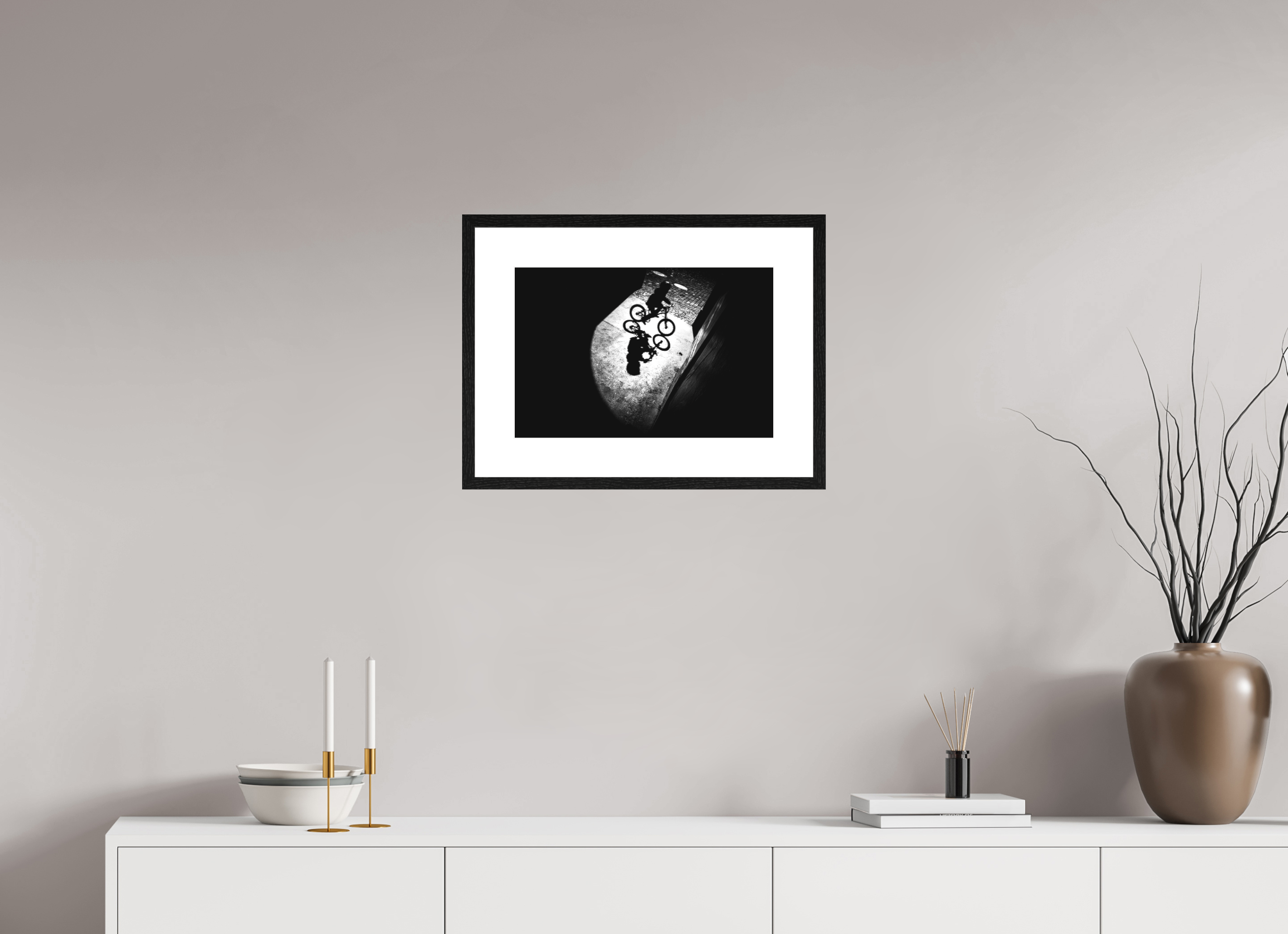 45 x 30 cm, Framed Passepartout (Hahnemühle Photo Rag Baryta) Ride NEW