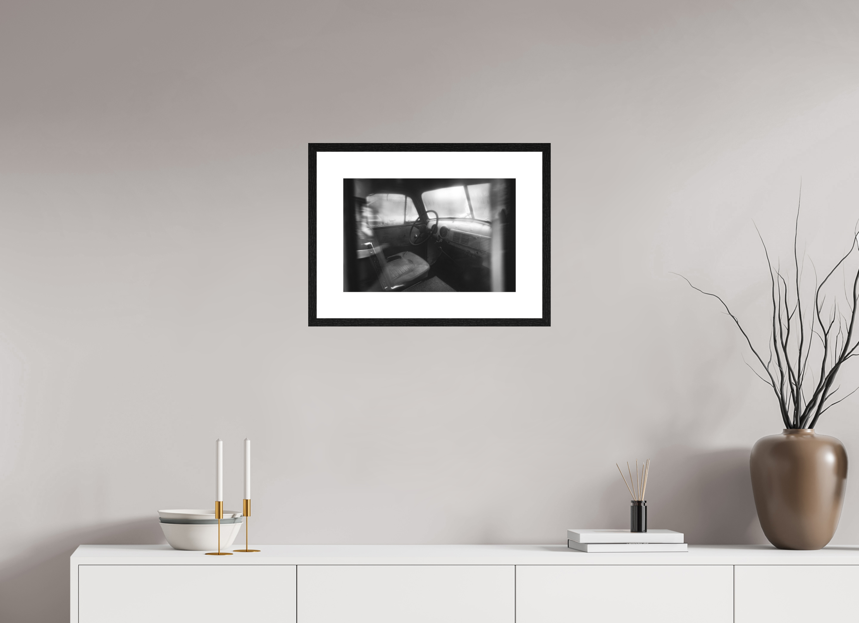 45 x 30 cm, Framed Passepartout (Hahnemühle Photo Rag Baryta) Bella's Truck NEW