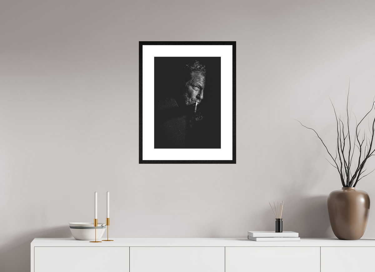 40 x 54,7 cm, Framed Passepartout (Hahnemühle Photo Rag Baryta) Til CUT